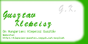 gusztav klepeisz business card
